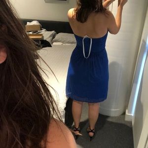 David’s bridal strapless brides maid dress